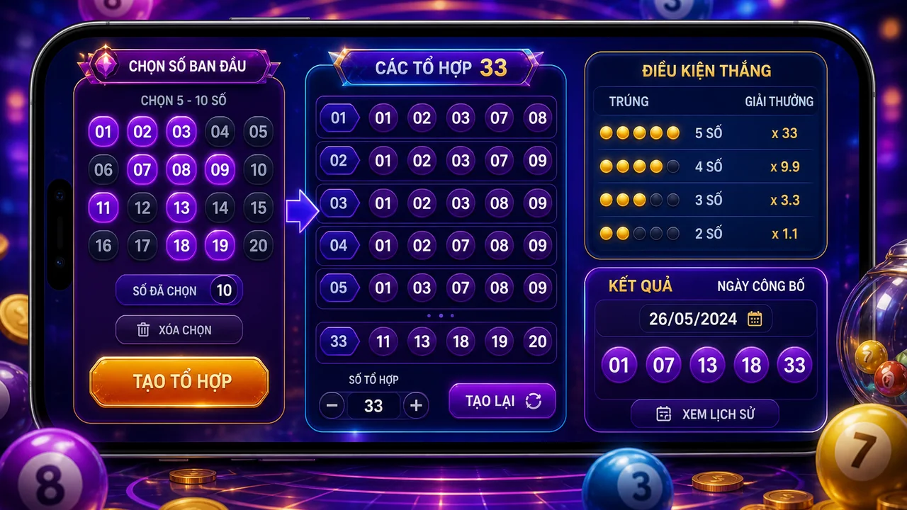 Giải mã vé kết hợp trên điện thoại: cách tính xổ số 33win dễ hiểu